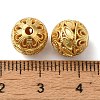 Rack Plating Hollow Brass Beads KK-P276-02E-G-2