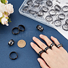 30Pcs 6 Styles 201 Stainless Steel Grooved Finger Ring Settings STAS-ME0003-12EB-5