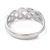 Non-Tarnish 304 Stainless Steel Hollow Sailor's Knot Adjustable Rings RJEW-D006-21P-3
