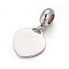 304 Stainless Steel European Dangle Charms LS-OPDL-L013-38B-2