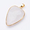 Faceted Natural Quartz Crystal Pendants X-G-F340-02C-2
