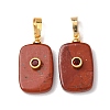 Natural Red Jasper Pendants G-P628-01G-01-1