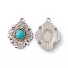 Synthetic Turquoise Pendants PALLOY-D013-07AS-2