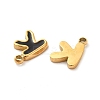 304 Stainless Steel Enamel Charms STAS-L022-292G-K-2