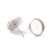 304 Stainless Steel Flat Round Stud Earring Settings X-STAS-I017-02-2