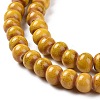 Handmade Fancy Antique Glazed Porcelain Ceramic Round Beads Strands PORC-L019-6mm-02-3