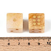 Natural Yellow Jade Carved Cube Dice T144-07H-3