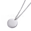 304 Stainless Steel Cable Chains Pendant Necklaces NJEW-F267-15P-2