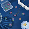 12Pcs Rainbow Color Alloy Pendants FIND-LP0001-55-3