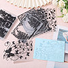 Globleland 9Pcs 9 Styles Transparent Plastic Embossing Template Folders AJEW-GL0002-17-5