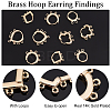   10Pcs 5 Style Brass Hoop Earring Findings FIND-PH0005-44-3