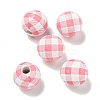 Printed Wood European Beads WOOD-G022-13N-1