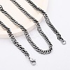 4.5MM 201 Stainless Steel Cuban Link Chain Necklaces NJEW-Q013-14C-1