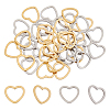 40Pcs 2 Colors 201 Stainless Steel Linking Rings STAS-GL0001-05-1