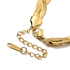 304 Stainless Steel Interlocking Herringbone Chain Bracelet for Men Women BJEW-H554-01G-3
