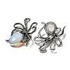 Opalite Octopus Brooch G-Z050-01H-2