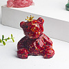 Natural Agate Crown Bear Display Decorations WG56055-06-1