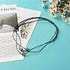 Pearl Luster Plated Round Faceted Natural Agate Pendant Necklace NJEW-JN03657-05-2
