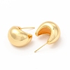 Rack Plating Brass Curved Dome Stud Earrings for Women EJEW-H094-05G-2