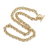 Ion Plating(IP) 304 Stainless Steel Rolo Chain Necklace NJEW-K249-02G-1