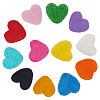 12Pcs 12 Colors Heart Handmade Wool Felt Ornament Accessories AJEW-WR0002-62-1