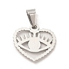 Non-Tarnish 304 Stainless Steel Pendants STAS-A073-08P-2