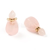 Faceted Natural Rose Quartz Pendants G-H252-B04-2
