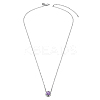 TINYSAND Rhodium Plated 925 Sterling Silver Rhinestone Pendant Necklace TS-N396-CP-3