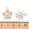 Brass with Cubic Zirconia Pendants KK-T072-51G-3