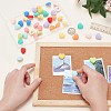 55Pcs 11 Colors Heart Pattern Plastic & Iron Push Pins Set AJEW-AR00004-3