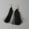 Cotton Tassel Dangle Earrings EJEW-WH0012-045-1
