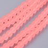 Baking Paint Transparent Glass Bead Strands GLAA-S031-6mm-28-2