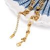 304 Stainless Steel Oval Knot Link Chain Necklaces for Women Men LS-NJEW-P321-02G-3