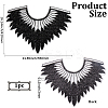 Polyester Glitter Computerized Embroidery Collar Trim DIY-WH20002-206A-2