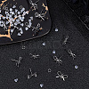 DIY Bowknot Brass Stud Earring & Jump Rings & Ear Nuts Jewelry Making Finding Kits DIY-CN0003-24P-3