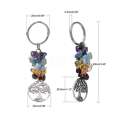 Natural Gemstone Keychain X-KEYC-JKC00163-02-1