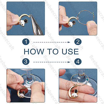 DIY Astronaut Wine Glass Charm Making Kit DIY-BBC0001-19-1