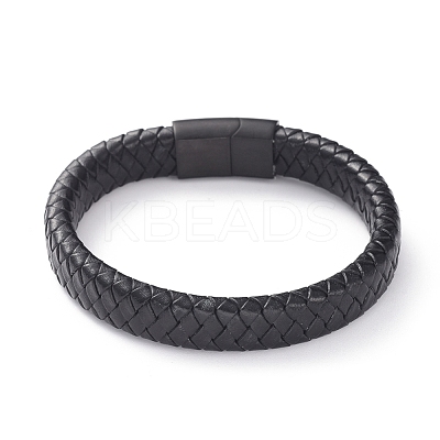 Unisex Leather Cord Weave Bracelets BJEW-JB04893-04-1