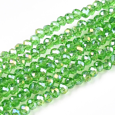 Electroplate Glass Beads Strands EGLA-A044-T1mm-B11-1