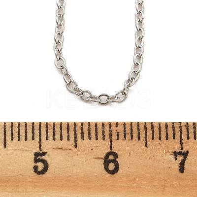 Brass Cable Chain Necklaces for Women NJEW-D302-48P-1