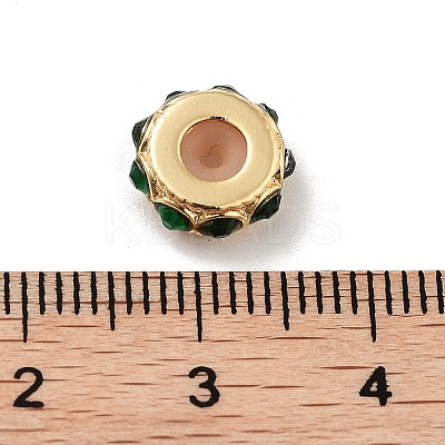 Brass Micro Pave Cubic Zirconia Beads LS-KK-K361-03C-G-1
