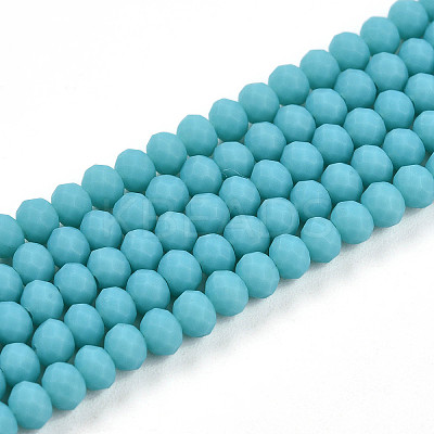 Frosted Opaque Glass Beads Strands EGLA-A034-P3mm-MD24-A-1