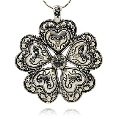 Alloy Rhinestone Big Pendants TIBEP-M001-42-1