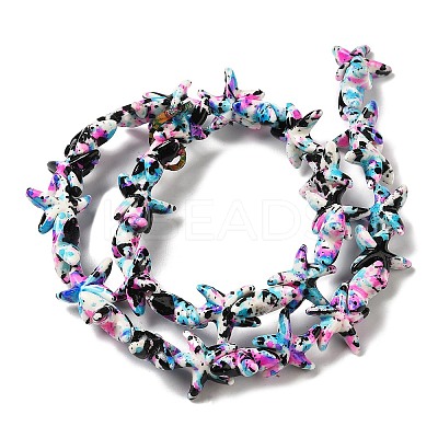 Synthetic Turquoise Dyed Beads Strands G-P507-04F-1