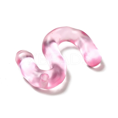 Transparent Resin Alphabet Pendants LS-RESI-C028-02S-1
