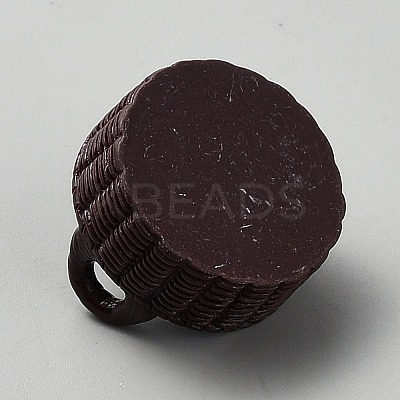 Resin Miniature Round Basket Ornaments DIY-TAC0010-45A-1
