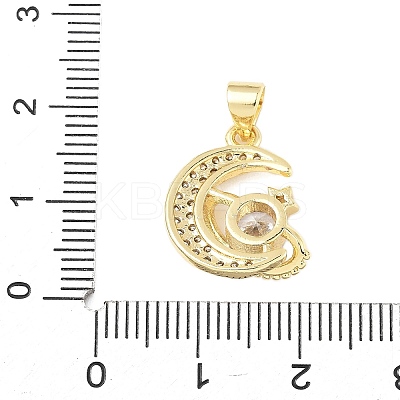 Brass Micro Pave Cubic Zirconia Pendants KK-D357-16C-G-1