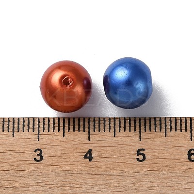 Baking Paint Pearlized Glass Pearl Round Bead Strands HY-Q004-10mm-M-1