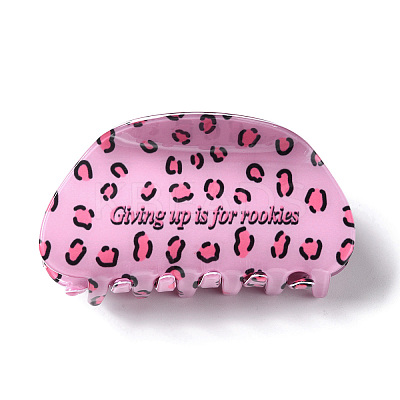 Leopard Print Pattern PVC Claw Hair Clips PHAR-M013-02H-1