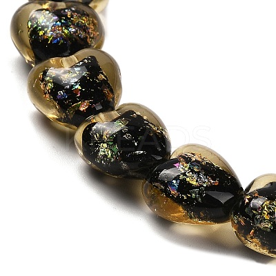 Handmade Dichroic Foil Glass Beads Strands DICH-U001-03C-1